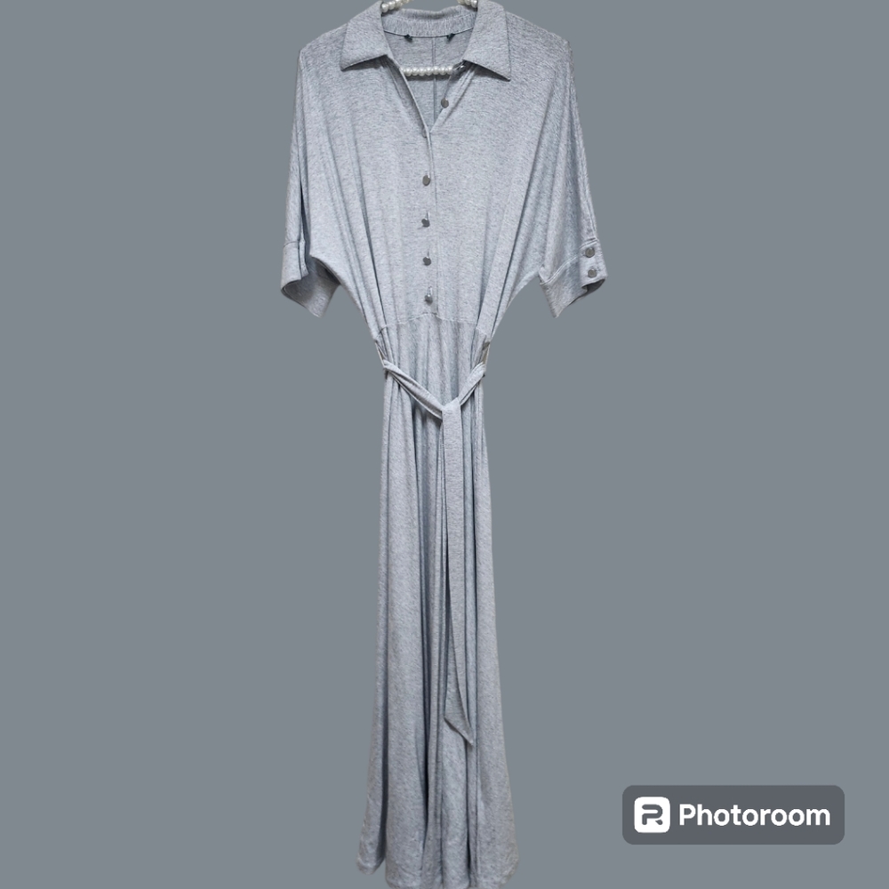 Ralph Lauren Gray Color Stretch Dress (Size Small)